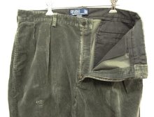 他の写真1: 90'S RALPH LAUREN "ANDREW PANT" ツープリーツ 太畝 コーデュロイパンツ チャコール (VINTAGE)