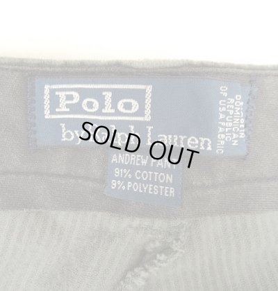 画像2: 90'S RALPH LAUREN "ANDREW PANT" ツープリーツ 太畝 コーデュロイパンツ チャコール (VINTAGE)