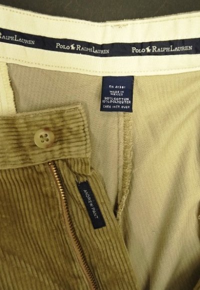 画像2: 90'S RALPH LAUREN "ANDREW PANT" ツープリーツ 太畝 コーデュロイパンツ タン (VINTAGE)