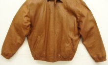 他の写真2: 90'S RALPH LAUREN 胸ロゴ無し チンスト付き 裏地付き レザー ドリズラージャケット ブラウン (VINTAGE)