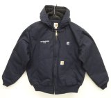 CARHARTT "ACTIVE JACKET" 裏地キルティング ダックジャケット ネイビー (MINT CONDITION)