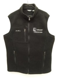 EDDIE BAUER x GOODWILL フルジップ フリースベスト ブラック (USED)