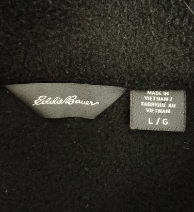 画像2: EDDIE BAUER x GOODWILL フルジップ フリースベスト ブラック (USED)