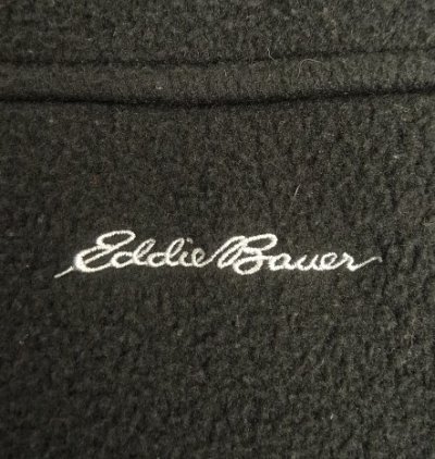 画像4: EDDIE BAUER x GOODWILL フルジップ フリースベスト ブラック (USED)