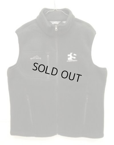 画像1: EDDIE BAUER x FS INVESTMENTS フルジップ フリースベスト ブラック (NEW)