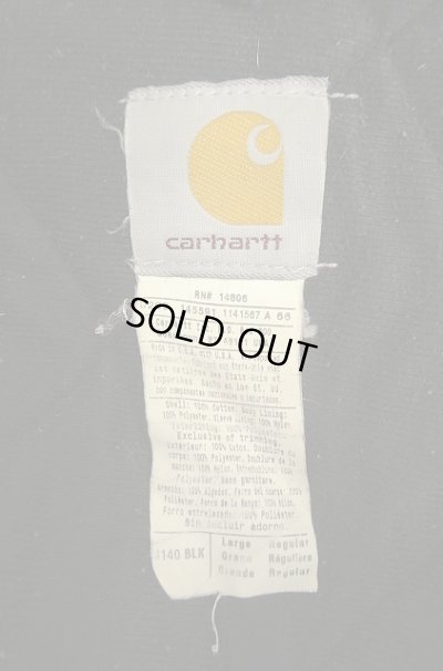 画像2: CARHARTT "ACTIVE JACKET" 裏地キルティング ダックジャケット ブラック USA製 (VINTAGE)