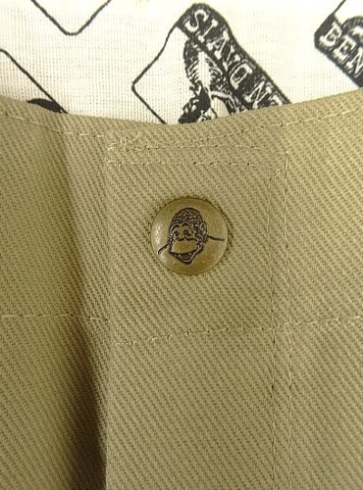 画像2: BEN DAVIS トップスナップボタン フリスコパンツ ベージュ USA製 (DEADSTOCK)