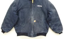 他の写真3: CARHARTT "ACTIVE JACKET" 裏地キルティング ダックジャケット フェードネイビー USA製 (VINTAGE)