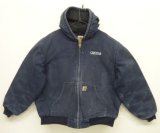 CARHARTT "ACTIVE JACKET" 裏地キルティング ダックジャケット フェードネイビー USA製 (VINTAGE)