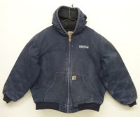 CARHARTT "ACTIVE JACKET" 裏地キルティング ダックジャケット フェードネイビー USA製 (VINTAGE)