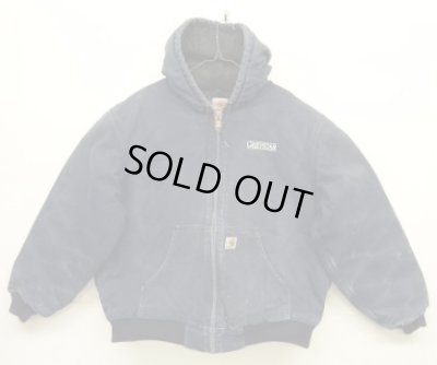 画像1: CARHARTT "ACTIVE JACKET" 裏地キルティング ダックジャケット フェードネイビー USA製 (VINTAGE)
