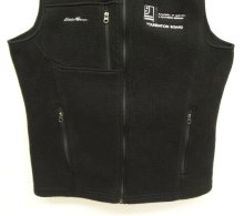 他の写真2: EDDIE BAUER x GOODWILL フルジップ フリースベスト ブラック (USED)