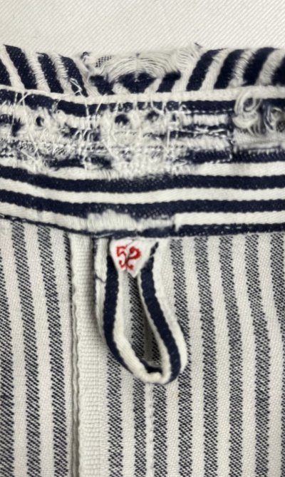 画像2: 50'S ユーロワーク Vポケット ワークジャケット カバーオール ストライプ (VINTAGE)