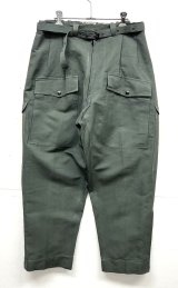 イタリア軍 エアフォース ベルト付き フィールドパンツ ririシップ グレーカーキ (DEADSTOCK)