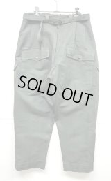 イタリア軍 エアフォース ベルト付き フィールドパンツ ririシップ グレーカーキ (DEADSTOCK)
