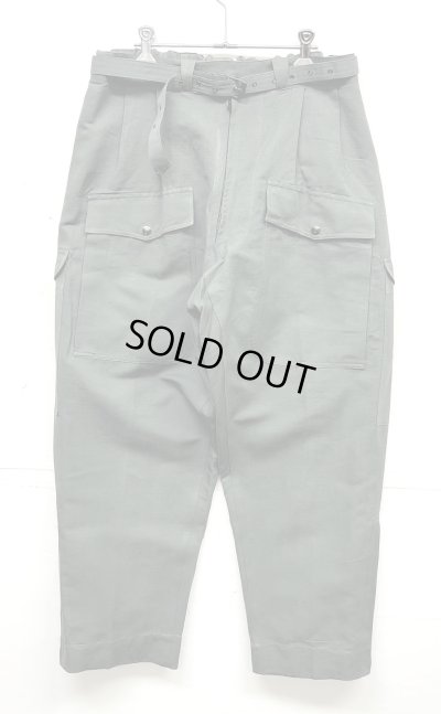 画像1: イタリア軍 エアフォース ベルト付き フィールドパンツ ririシップ グレーカーキ (DEADSTOCK)