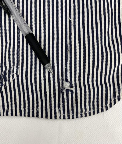 画像6: 50'S ユーロワーク Vポケット ワークジャケット カバーオール ストライプ (VINTAGE)