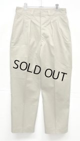 60'S フランス軍 M52 プリーツ入り チノパンツ ベージュ 80C (DEADSTOCK)
