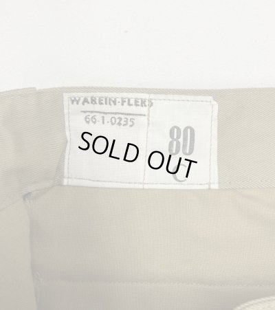 画像2: 60'S フランス軍 M52 プリーツ入り チノパンツ ベージュ 80C (DEADSTOCK)