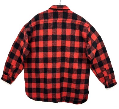 画像4: 50'S PILGRIM マチ付き ウールシャツ バッファローチェック (VINTAGE)