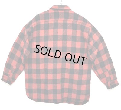 画像4: 50'S PILGRIM マチ付き ウールシャツ バッファローチェック (VINTAGE)