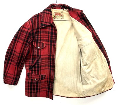 画像4: 50'S SOO WOOLEN MILLS ウール マッキーノジャケット バッファローチェック (VINTAGE)