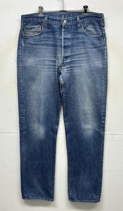 画像1: 80'S LEVIS 501 "内股シングル" デニム インディゴ USA製 W38L32 (VINTAGE)