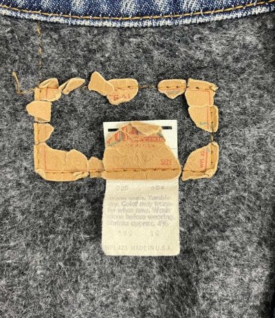 画像2: 70'S LEVIS 70505 "TROY BLANKET" ブランケット付き デニムジャケット インディゴ USA製 (VINTAGE)