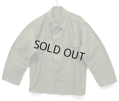 画像1: 50'S アメリカ軍 US ARMY "1st MODEL" OG107 コットンサテン ユーティリティシャツ (VINTAGE)