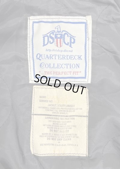 画像4: アメリカ軍 US NAVY 裏地キルティング チンスト付き ユーティリティジャケット ダークネイビー (VINTAGE)
