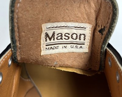 画像2: 80'S MASON SHOES レザー ポストマンシューズ ブラック USA製 (VINTAGE)