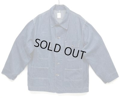 画像1: 70'S BIG MAC 裏地無し デニム カバーオール インディゴ USA製 (VINTAGE)