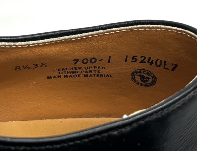 画像4: 80'S MASON SHOES レザー ポストマンシューズ ブラック USA製 (VINTAGE)