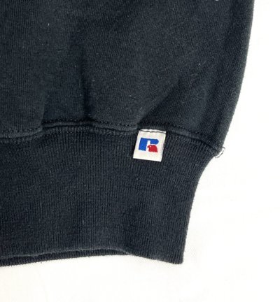 画像3: 90'S RUSSELL ATHLETIC 前Vガゼット付き クルーネック スウェットシャツ ブラック (VINTAGE)