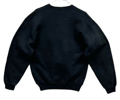 画像4: 90'S RUSSELL ATHLETIC 前Vガゼット付き クルーネック スウェットシャツ ブラック (VINTAGE)