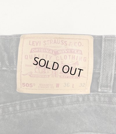 画像4: 90'S LEVIS 505 デニム ブラック USA製 W36L32 (VINTAGE)