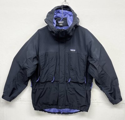 画像1: 90'S PATAGONIA "NITRO II JACKET" 裏地メッシュ ナイロンジャケット ブラック (VINTAGE)