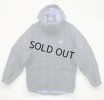 画像1: 90'S PATAGONIA "NITRO II JACKET" 裏地メッシュ ナイロンジャケット ブラック (VINTAGE)