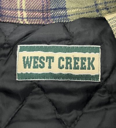 画像2: 00'S WEST CREEK 裏地キルティング フランネル ワークシャツ チェック柄 (VINTAGE)