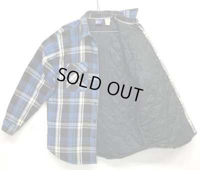 画像1: 80'S MIGHTY-MAC 裏地キルティング ヘビーフランネル ワークシャツ チェック柄 (VINTAGE)