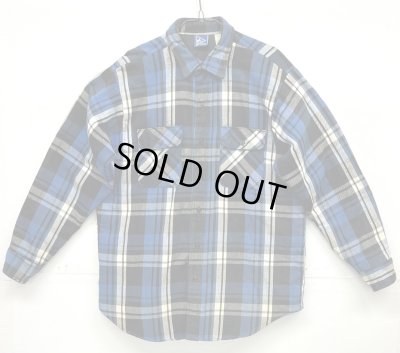 画像3: 80'S MIGHTY-MAC 裏地キルティング ヘビーフランネル ワークシャツ チェック柄 (VINTAGE)