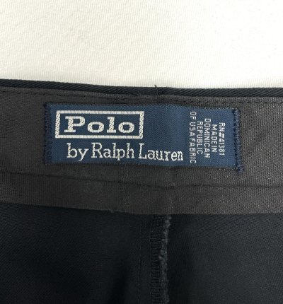 画像2: 90'S RALPH LAUREN ツープリーツ チノパンツ ブラック (DEADSTOCK)