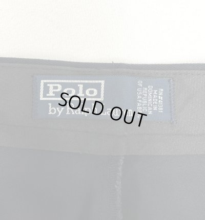 画像2: 90'S RALPH LAUREN ツープリーツ チノパンツ ブラック (DEADSTOCK)