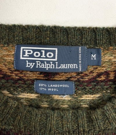 画像2: 90'S RALPH LAUREN ラムウール フェアアイルセーター (VINTAGE) 