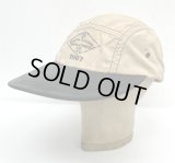90'S RALPH LAUREN レザー/キャンバス ロングビルキャップ ブラック/ベージュ (VINTAGE)
