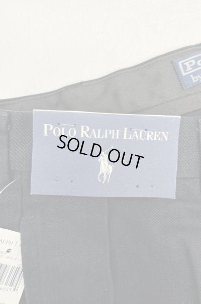 画像3: 90'S RALPH LAUREN ツープリーツ チノパンツ ブラック (DEADSTOCK)