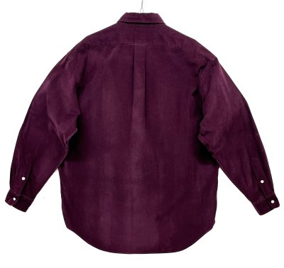 画像3: 90'S RALPH LAUREN "BLAKE" コーデュロイ 長袖 BDシャツ ボルドー (VINTAGE)
