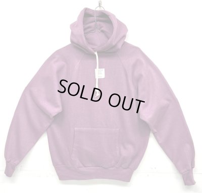 画像1: 80'S UNKNOWN ラグランスリーブ スウェット パーカー パープル USA製 (DEADSTOCK)