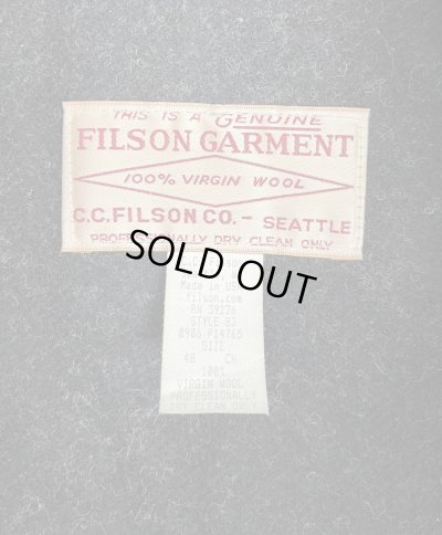 画像2: C.C.FILSON ウール ダブルマッキーノ クルーザージャケット チャコール USA製 (VINTAGE)