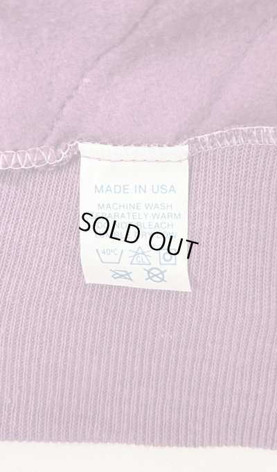 画像2: 80'S UNKNOWN ラグランスリーブ スウェット パーカー パープル USA製 (DEADSTOCK)